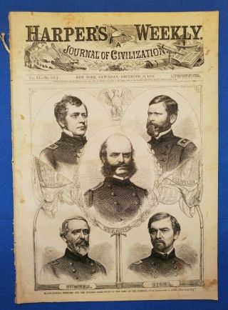 Army Of The Potomac Commanders,  Civil War Harper 