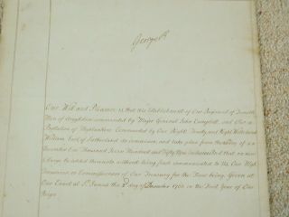 King George III and Lord North rare early signed document 1760 3
