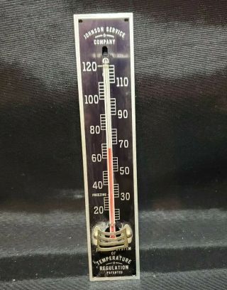 Vintage Johnson Service Company System Of Temperature Regulation Thermometer