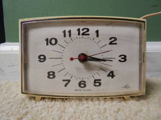 Vintage Lux Alarm Clock Electric 1950s 1960s Made In Usa