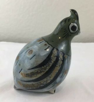 Ken Edwards El Palomar Tonala Pottery Quail Bird Figurine - 3.  75 " Tall