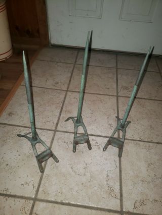 Vintage Lightning Rods Tip Solid Copper Farm Master