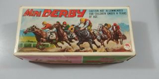 Vintage Shinsei Mini Derby Horse Track Battery Operated Racing Game Hong Kong