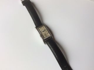 Vintage Art Deco Mappin Webb Curved Steel Gents Wrist Watch Gwo