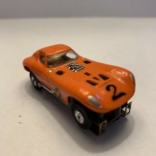 Vintage Aurora Tjet Cheetah Ho Slot Car Orange 1475 Thunderjet
