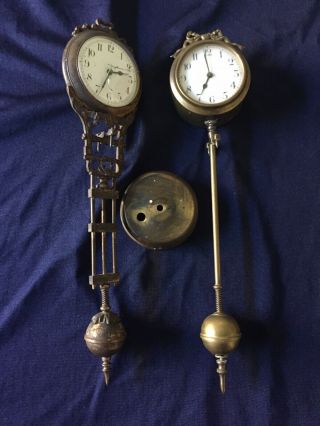 Mystery Swinger Clock Movements K.  C & Co.  Germany Junghams? 9 - 1/2”
