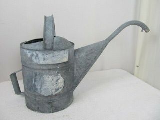 Vintage Galvanized Metal Gardening Watering Can / Oil Can -