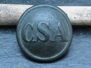 Gorgeous And Rare Civil War C.  S.  A Confederate Coat Button Dug In S.  C.