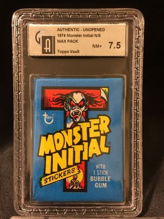 1974 Topps Monster Initials Wax Pack Gai 7.  5 (from The Topps Vault)
