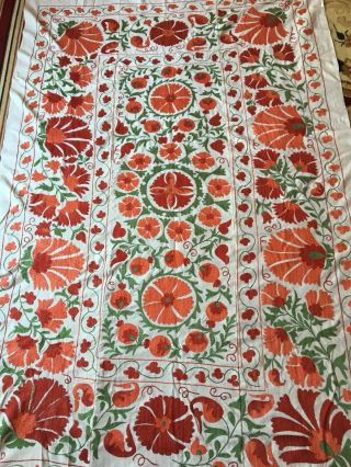 Hand Embroidered Vintage Large Wall Decor Tablecloth Suzani WAS $399.  00 2