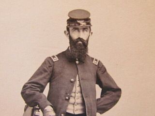 44th Massachusetts Infantry Civil War Surgeon Theodore Willis Fisher Cdv Photo