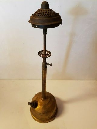 Kayen Or Tilley? Vintage Brass Kerosene Table Lamp Oil Pressure Lantern Resto