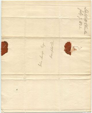 1822 DeWitt Clinton Autograph Letter Signed to Comptroller of NY State 3