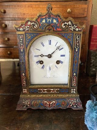 Antique French Leroy A Paris Mantle Clock Cloisine Ca 1860 Rare &