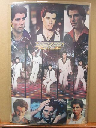 Vintage Poster Saturday Night Fever John Travolta Movie 1977 Inv 1006