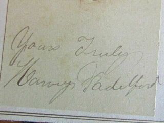 28th York Infantry Lt.  Harvey Padelford autographed cdv photograph 2