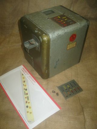 Antique Vintage Mills Vest Pocket Slot Machine Trade Stimulator W/ Key,