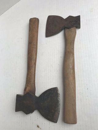 2 Antique Hatchets Bridge Tool Company St.  Louis Mo Axes And Signed Unknown
