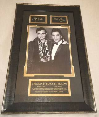 The Man In Black & The King.  Johnny Cash And Elvis Presley Signed Photo