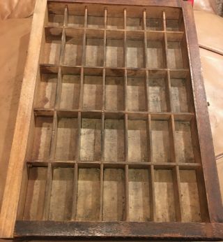 PRINTERS Wood TYPE CASE Or DRAWER End Section Typecase 2