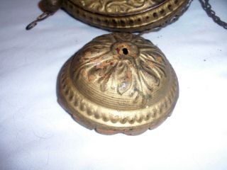 VINTAGE ANTIQUE B&H HANGING OIL LAMP MOTOR PULL CHAIN PULLEY 2