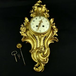 Antique French Wall Clock Japy Frères & C D 