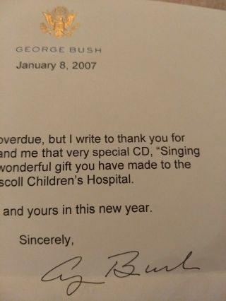 One Of A Kind President George Hw Bush Letter To Me