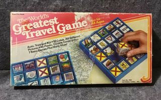 Vintage 1980 The Worlds Greatest Travel Game Cubes Complete Road Bingo J & J