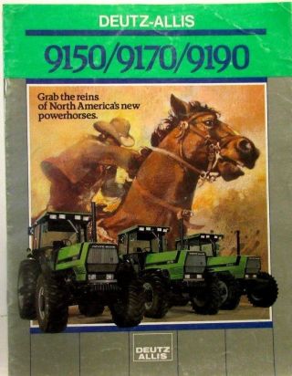 Deutz - Allis 9150,  9170,  9190 Tractors Color Sales Brochure