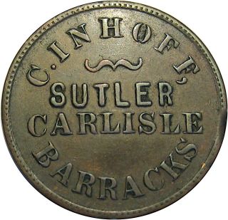 Pennsylvania Carlisle Barracks Civil War Sutler Token C Inhoff R9