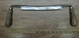 Antique James Swan Draw Knife,  " H - H,  With 1 - 1/4 " X 10 " Slightly Rough Edge