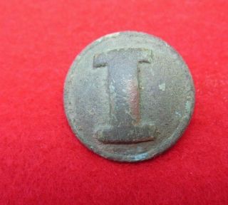 Civil War Confederate Infantry Military Button Cast " I "
