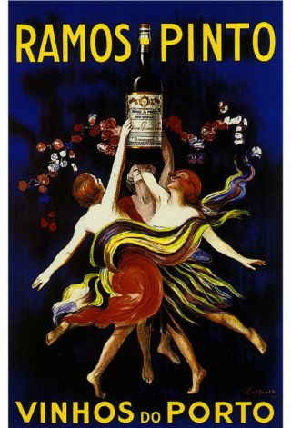 Ramos Pinto Wine French Food Advertisement Label Art Vintage Poster Print
