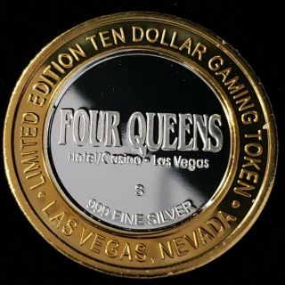2006 S Four Queens Hotel Casino Silver Strike $10 Man ' s 4 Vices Token (FQ0670 2
