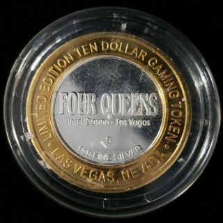 2006 S Four Queens Hotel Casino Silver Strike $10 Man ' s 4 Vices Token (FQ0670 3