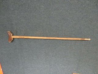 Civil War Era Wooden Crutch W/ Leather Armpit Pad -