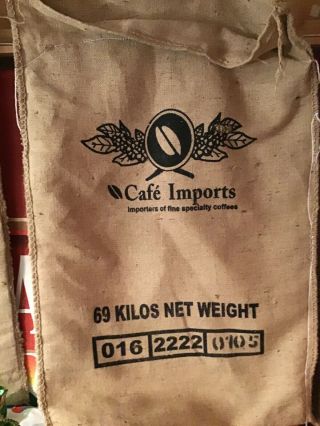 Cafe Imports Burlap Coffee Bean 69 Kilos Bag 28 " X 42 "