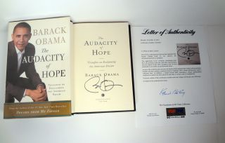 Barack Obama Signed The Audacity Of Hope 1st Edition/1st Print Book Psa/dna