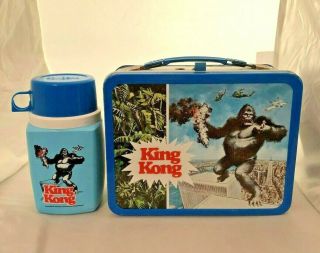 1977 Vintage King Kong Metal Lunch Box & Thermos King Seeley
