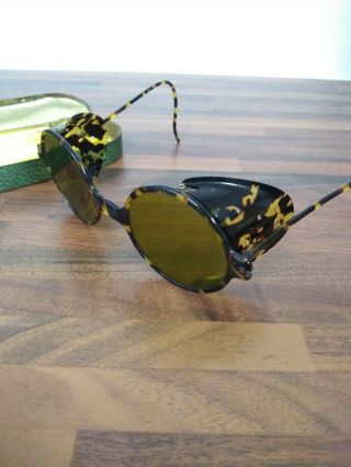 Wilson Goggles Vintage Usa Eye Glasses In Case Faux Tortoise Shell Steampunk