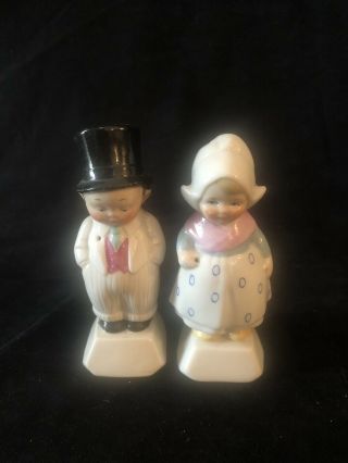 Sweet Pair Vintage German Bisque Figures Boy And Girl