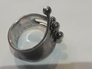 vintage solid silver Norwegian.  Anna Greta Eker ring.  size P.  10 grams 3