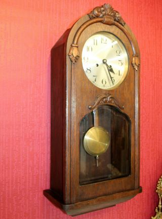 Antique Wall Clock Chime Clock Regulator 1920th Century Kienzle