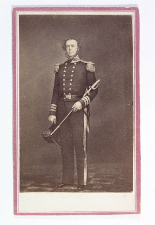 1860s Civil War Union Navy Admiral Samuel Du Pont Cdv Photograph By Mathew Brady