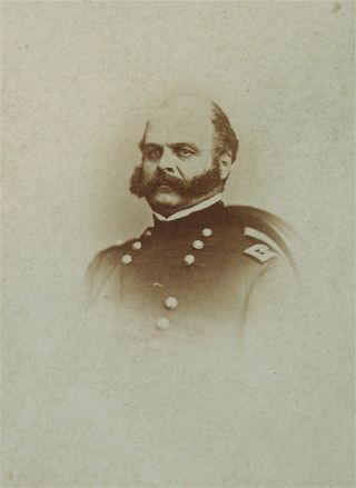 1860s Civil War Union General Ambrose Burnside Cdv Photograph By Mathew Brady