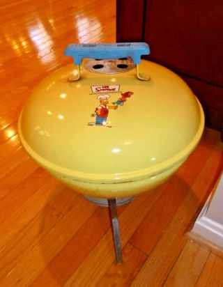 The Simpsons Portable Weber Charcoal Grill 10th Anniversary Ltd Ed Vintage