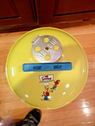 The Simpsons Portable Weber Charcoal Grill 10th Anniversary Ltd Ed Vintage 2