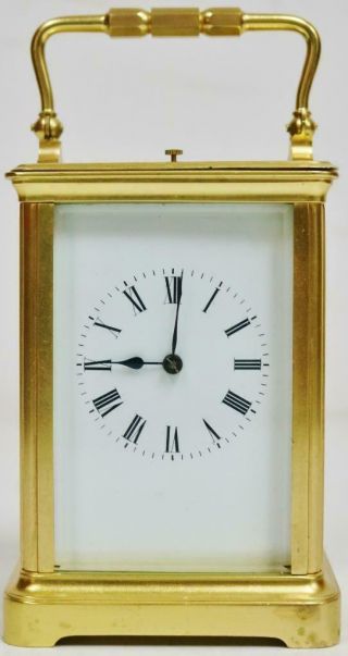 Antique French Gilded Ormolu 8 Day Striking Repeater Carriage Clock