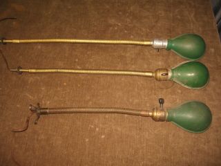 Vintage Goose Neck Art Deco Desk Lamp Lights Parts 3 Good Shades Paddle Switch