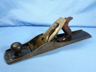 Vintage Stanley Bailey No.  6 Wood Plane Corrugated Sole 3 Patented Dates